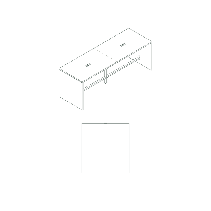 waterfall conference table drawings